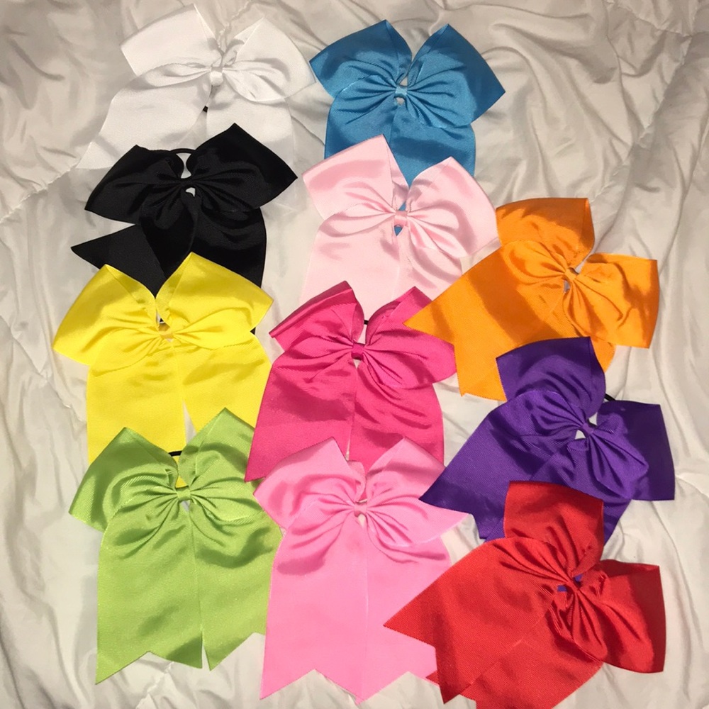 11 Brand New Never Worn Cheer Bows All Colors!!!